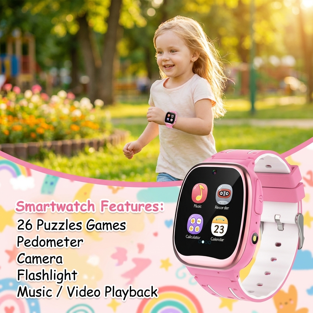 Smartwatch Watches For Kid Boy With Alarm - Kids Smart Watch 26 Games Music