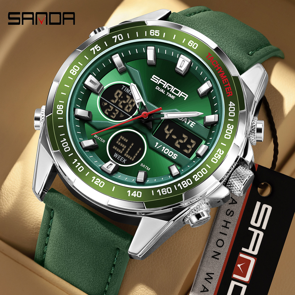 Smartwatch Watches Brands For Men - SANDA Luxury Chronograph Men Watch Top