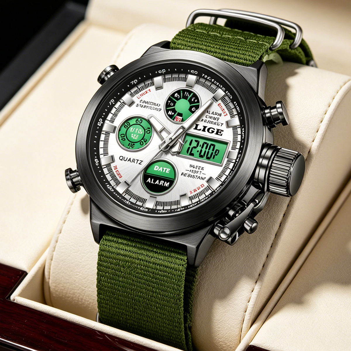 Smartwatch Watches Brands For Men - LIGE Men Big Brand Dual Time