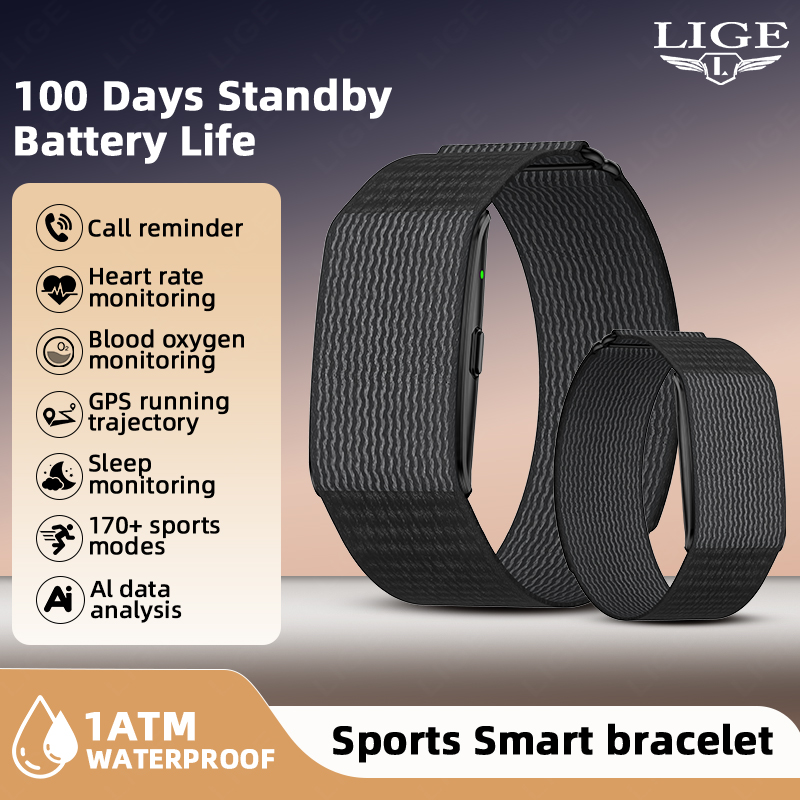 Smartwatch Health Watches For Men - LIGE NO Screen Smart Wristbands Heart
