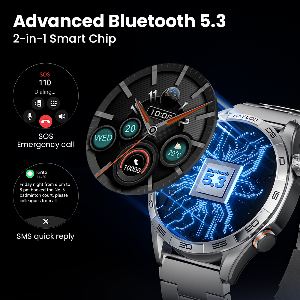 HAYLOU Solar 5 Voice Calling S - Smartwatch Watches For Men Digital avis et prix