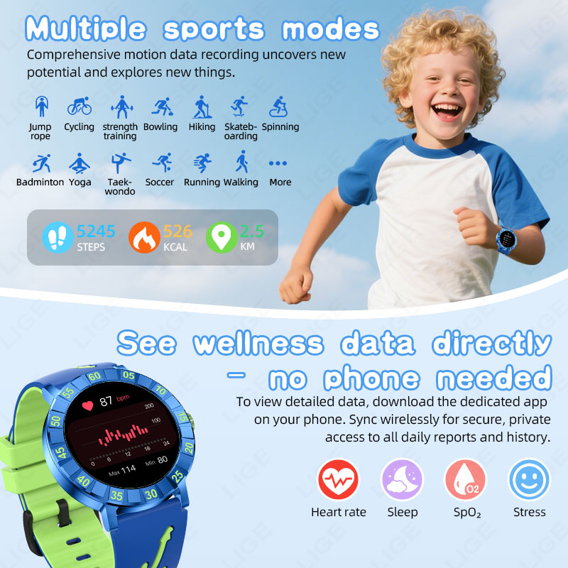 2026 New LIGE Smart Watch kids - Smartwatch Watches For Kid Boy With Alarm avis et prix