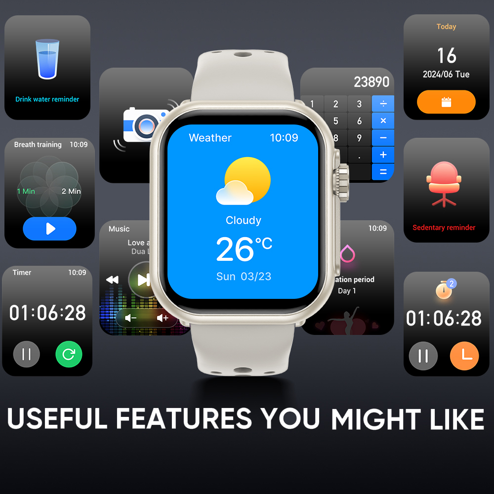 2025 New 1000mAh Battery AMOLE - Smartwatch I Watches avis et prix