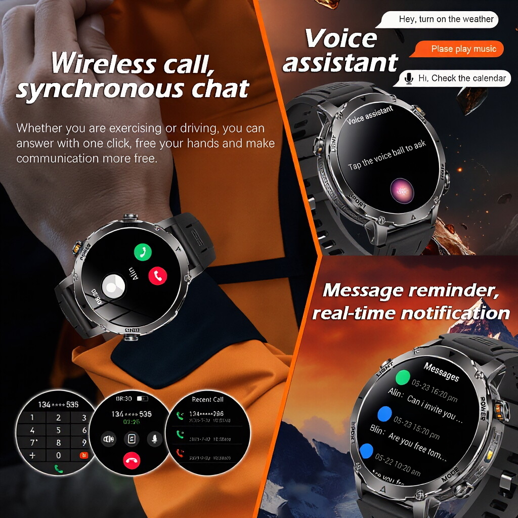 2026 New Built-in 1400mAh Supe - Smartwatch Watches For Men Digital avis et prix