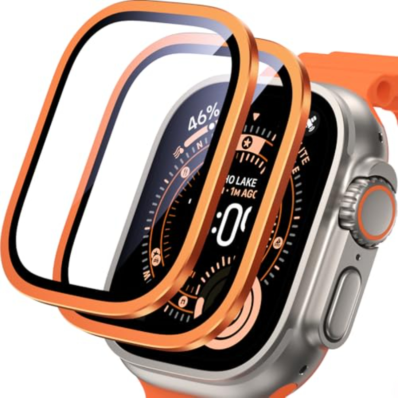 2PCS HD Metal Tempered Glass F - Smartwatch Watches For Men avis et prix