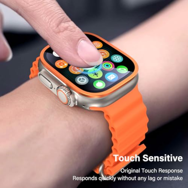 2PCS HD Metal Tempered Glass F - Smartwatch Watches For Men avis et prix