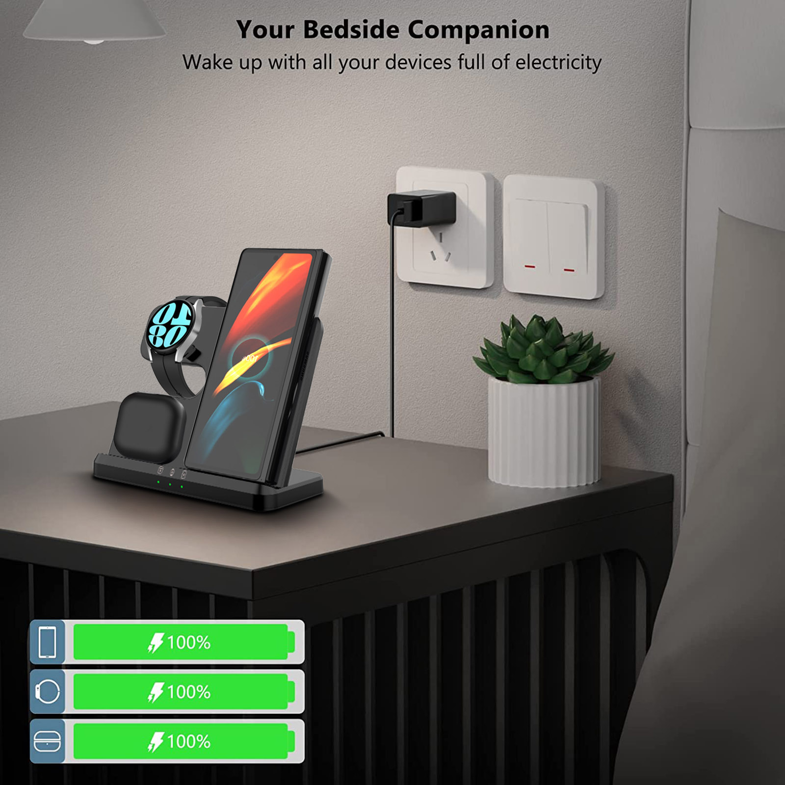 Wireless Charger 3 In 1 Stand  - Watches Smartwatch Samsung avis et prix