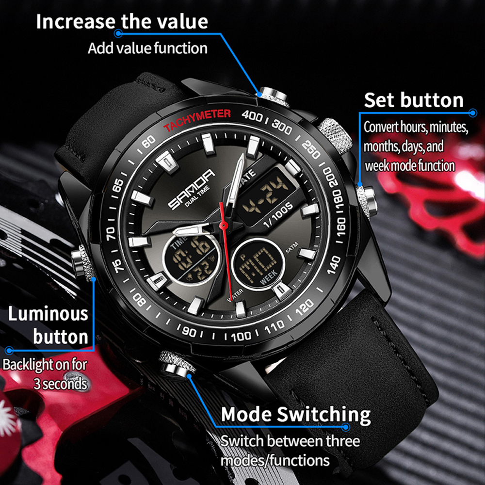 SANDA Luxury Chronograph Men W - Smartwatch Watches Brands For Men avis et prix