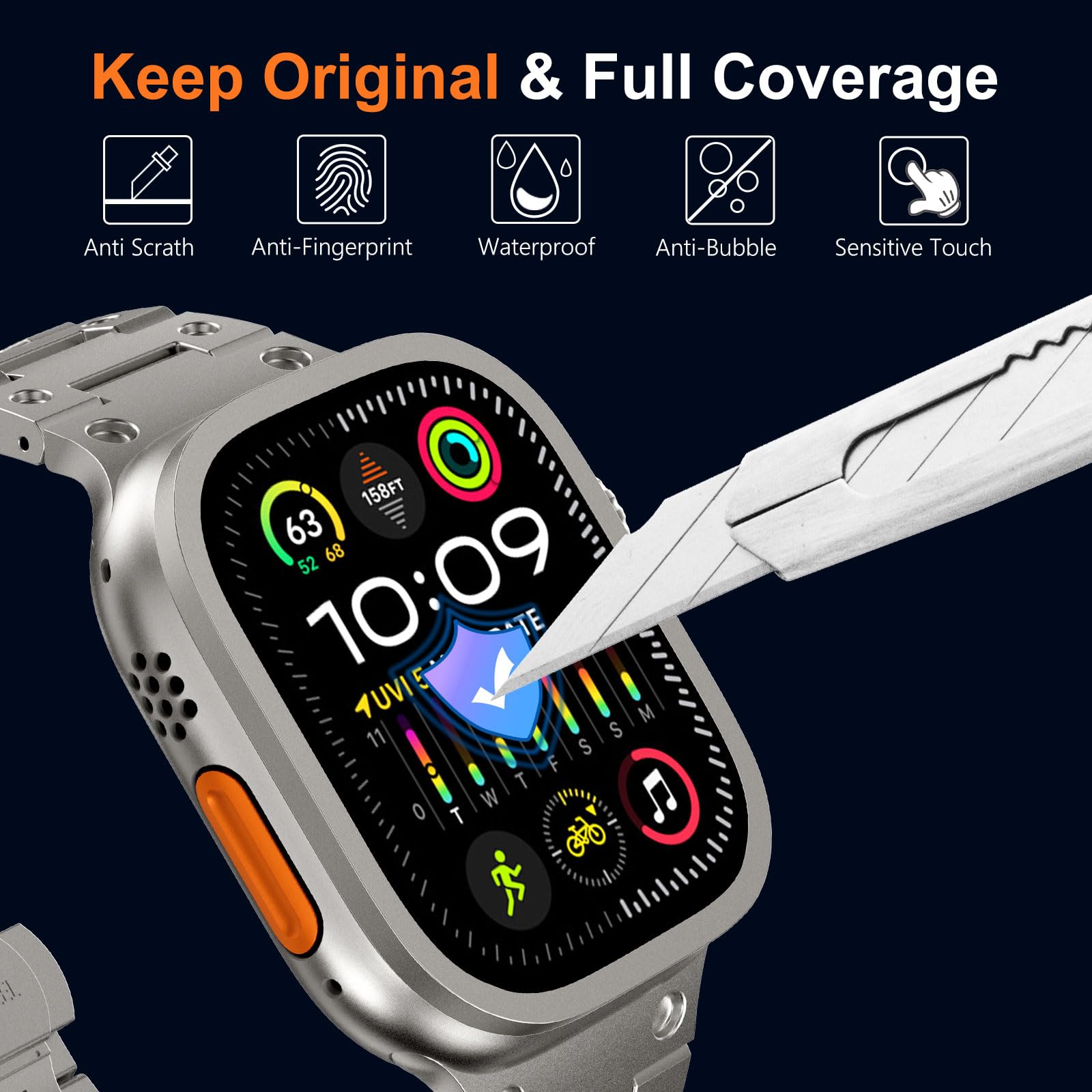 Tempered Glass for Apple Watch - Smartwatch Watches For Men avis et prix