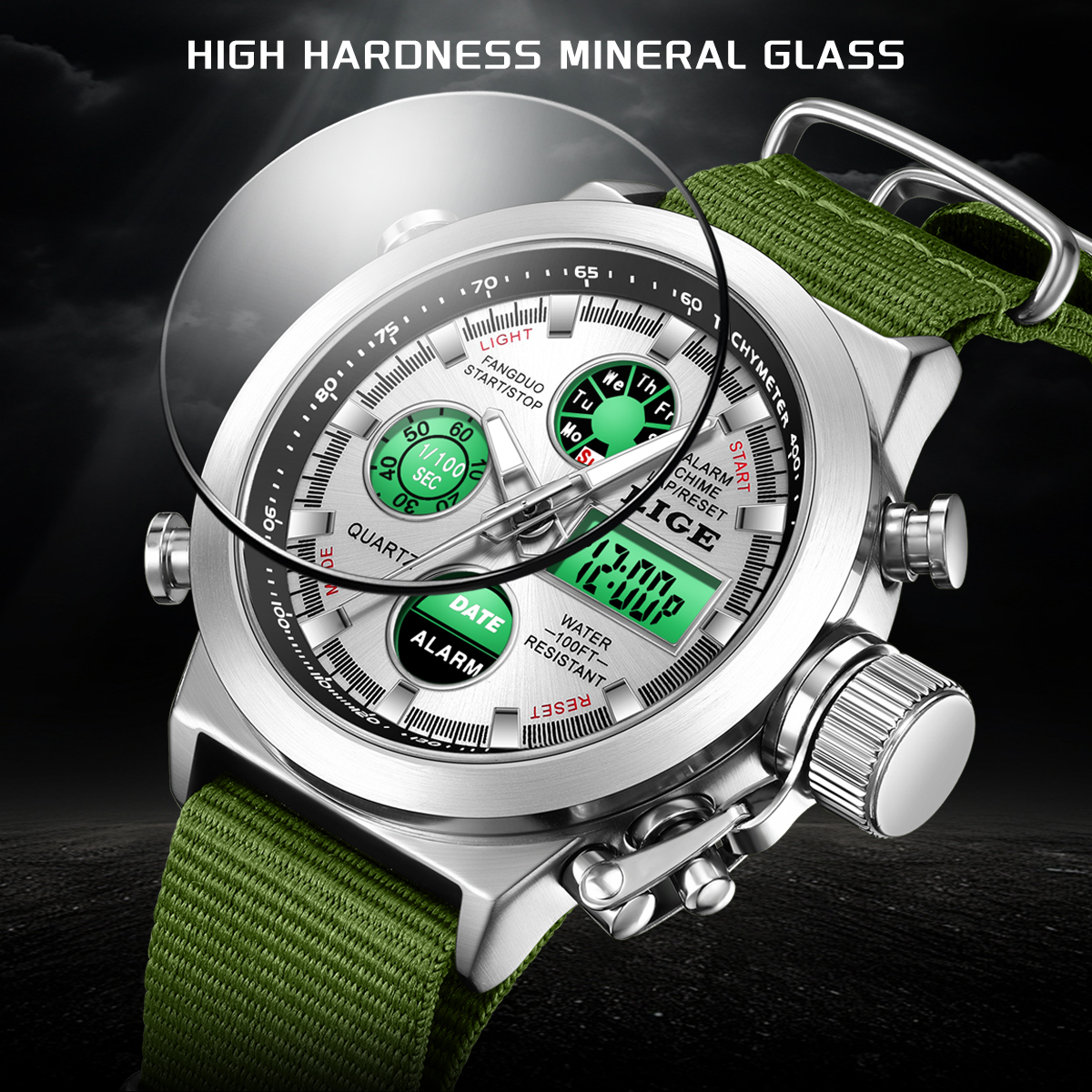 LIGE Men Big Brand Dual Time D - Smartwatch Watches Brands For Men avis et prix