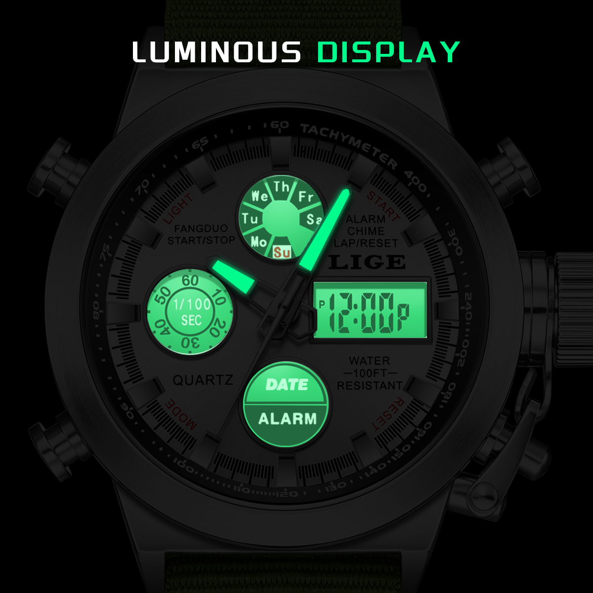 LIGE Men Big Brand Dual Time D - Smartwatch Watches Brands For Men avis et prix
