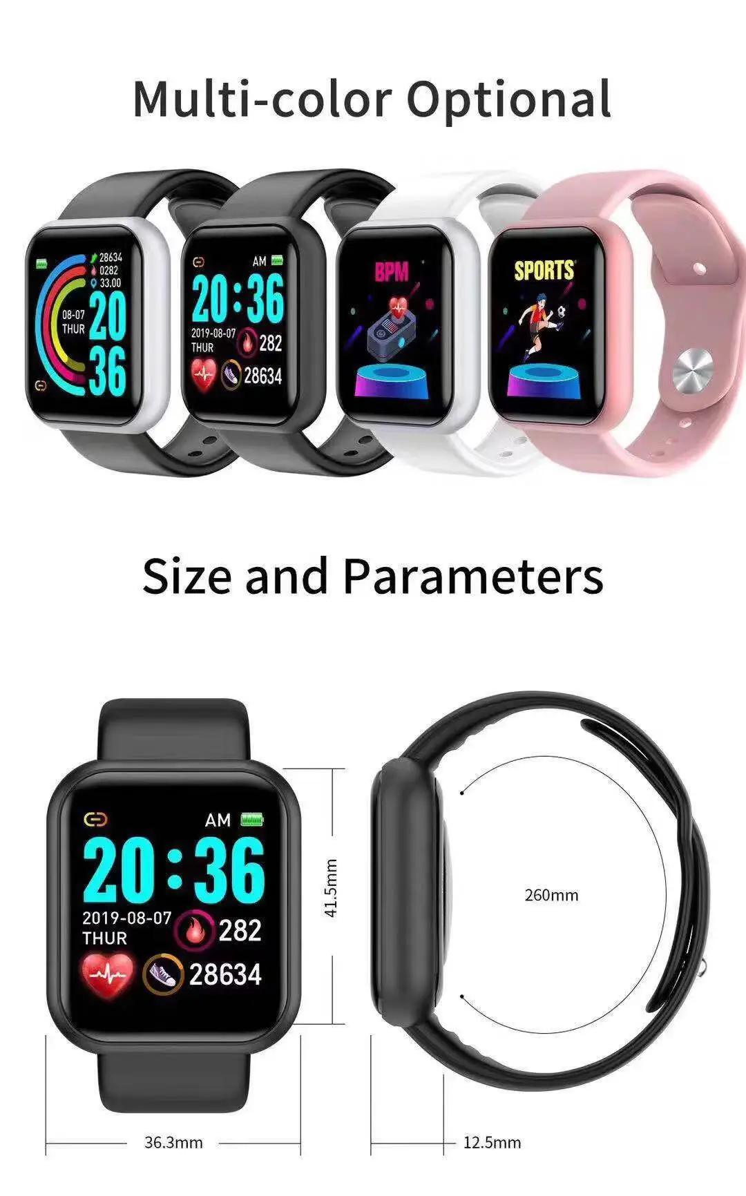 D20 Pro Smart Watch Men Y68 Sm - Smartwatch Watches For Men Digital avis et prix