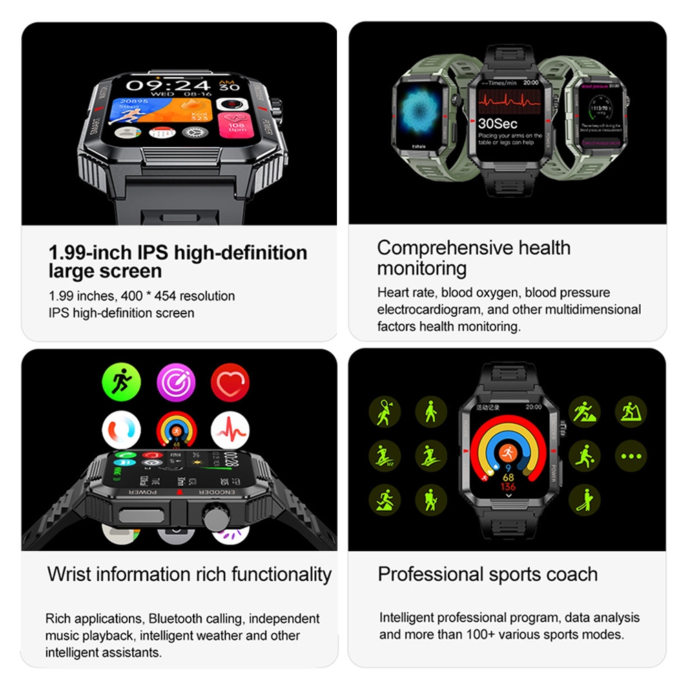 2025 New Rugged Military Smart - Smartwatch I Watches avis et prix