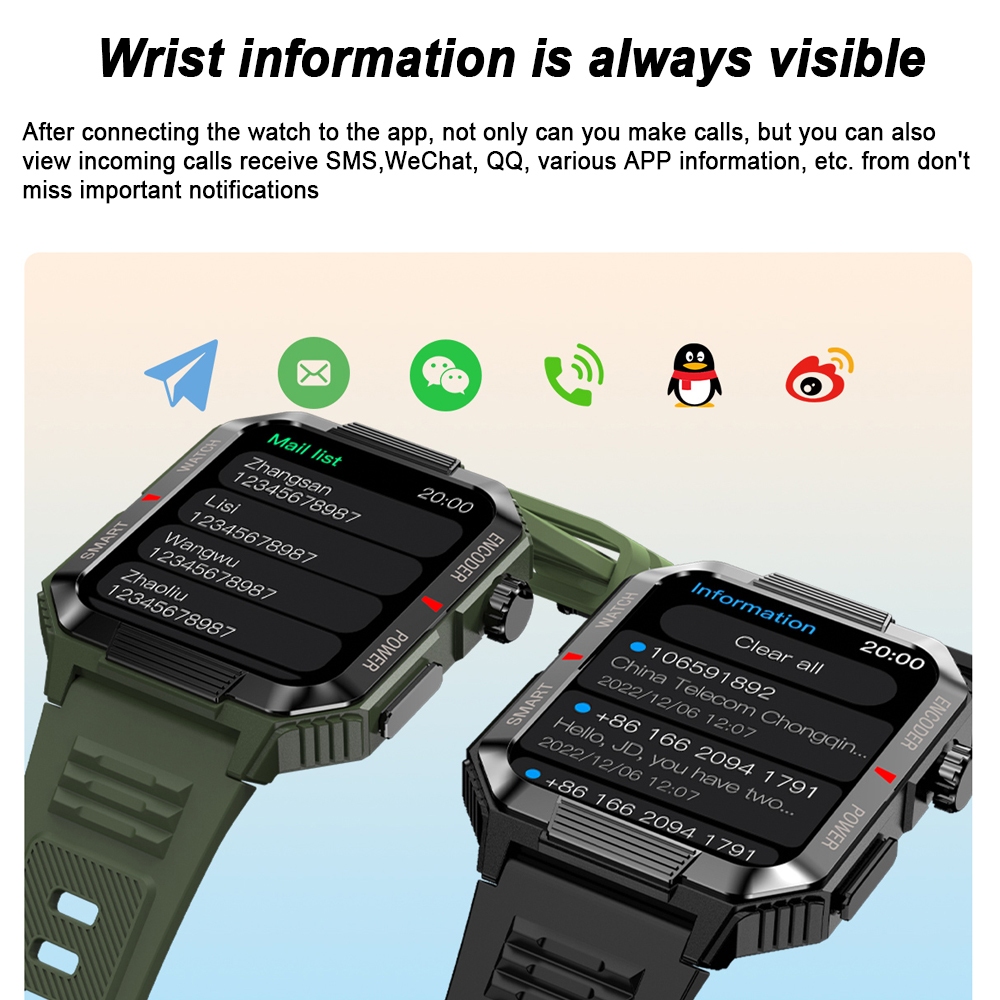 2025 New Rugged Military Smart - Smartwatch I Watches avis et prix