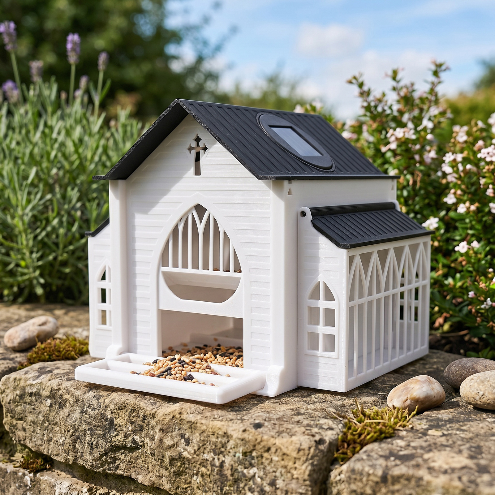 Church-Shaped Metal Bird Feede - Watch Es avis et prix