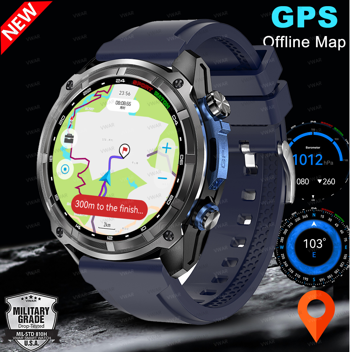 VWAR Offline Maps Smart Watch  - Watch Vs Amazfit avis et prix