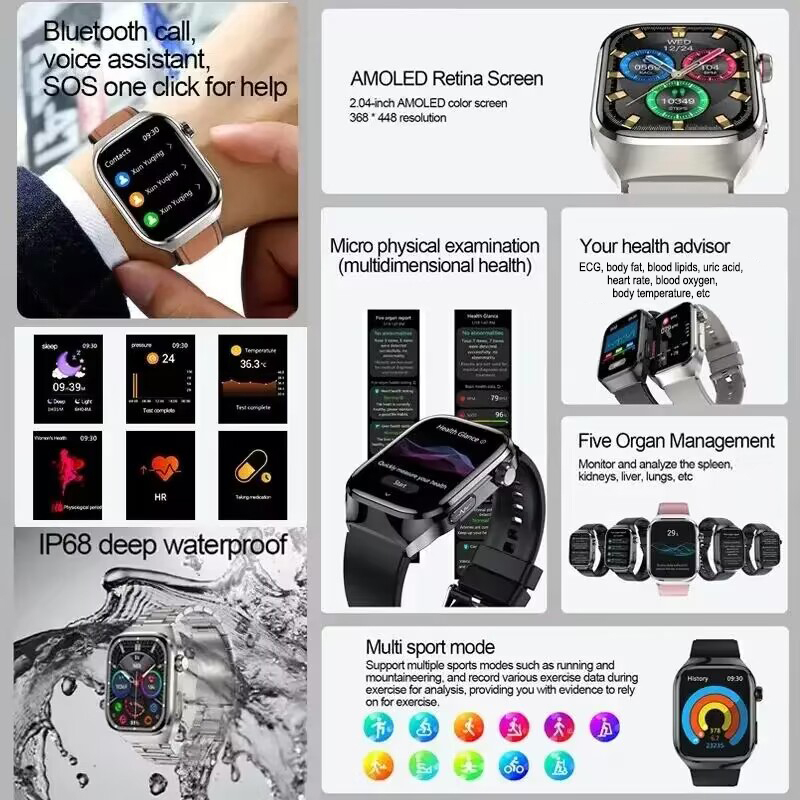2026 New Nursing Grade Uric ac - Smartwatch Health Watches For Men avis et prix