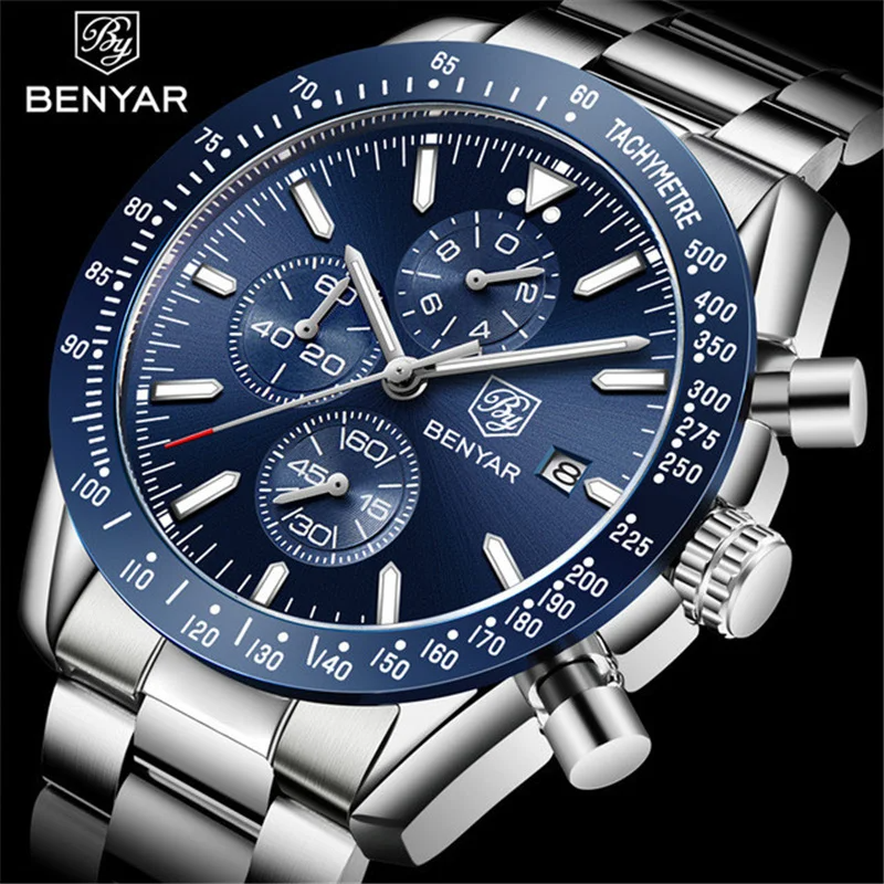 Men Watch BENYAR Top Brand Lux - Smartwatch Watches Brands For Men avis et prix