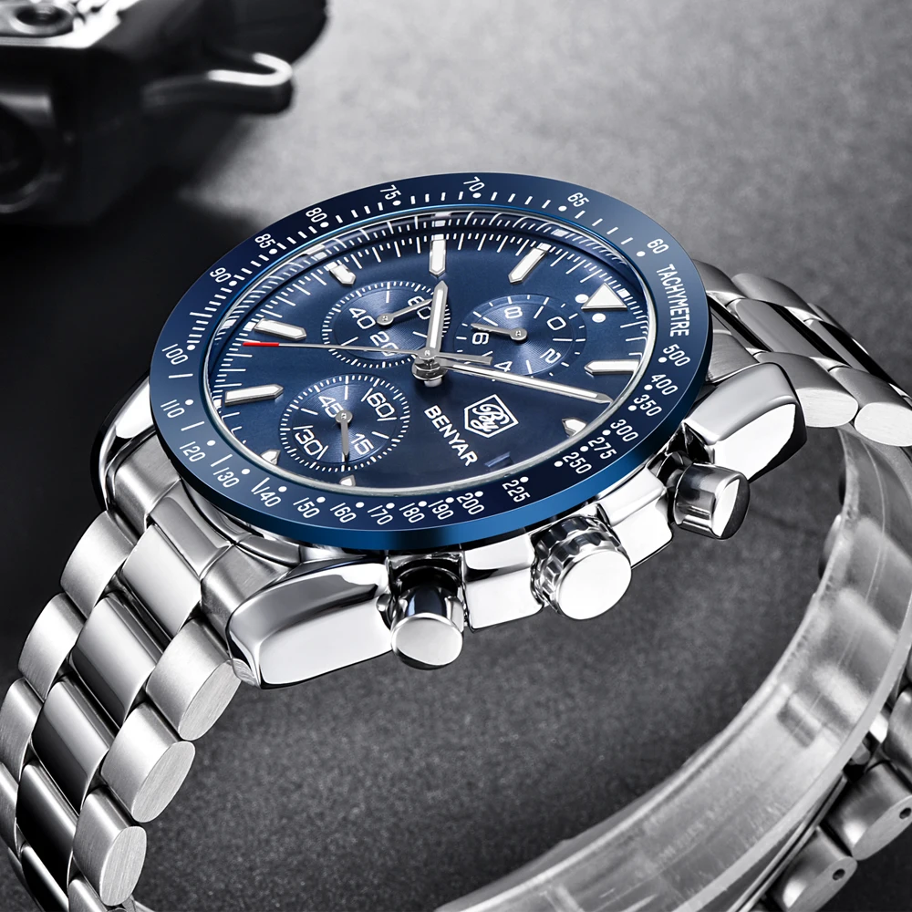 Men Watch BENYAR Top Brand Lux - Smartwatch Watches Brands For Men avis et prix