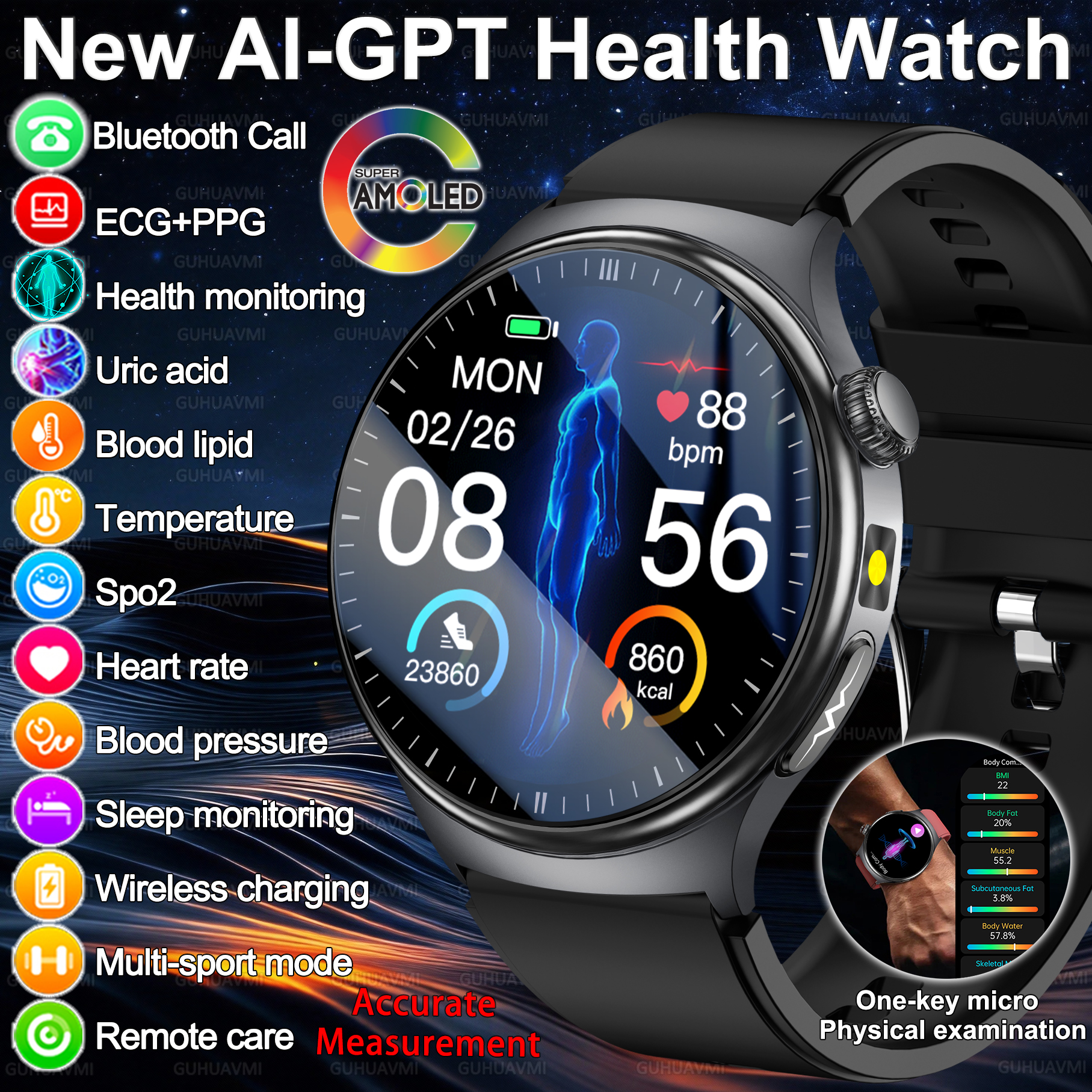 2026 New Accurate Diagnosis Sm - Smartwatch Health Watches For Men avis et prix