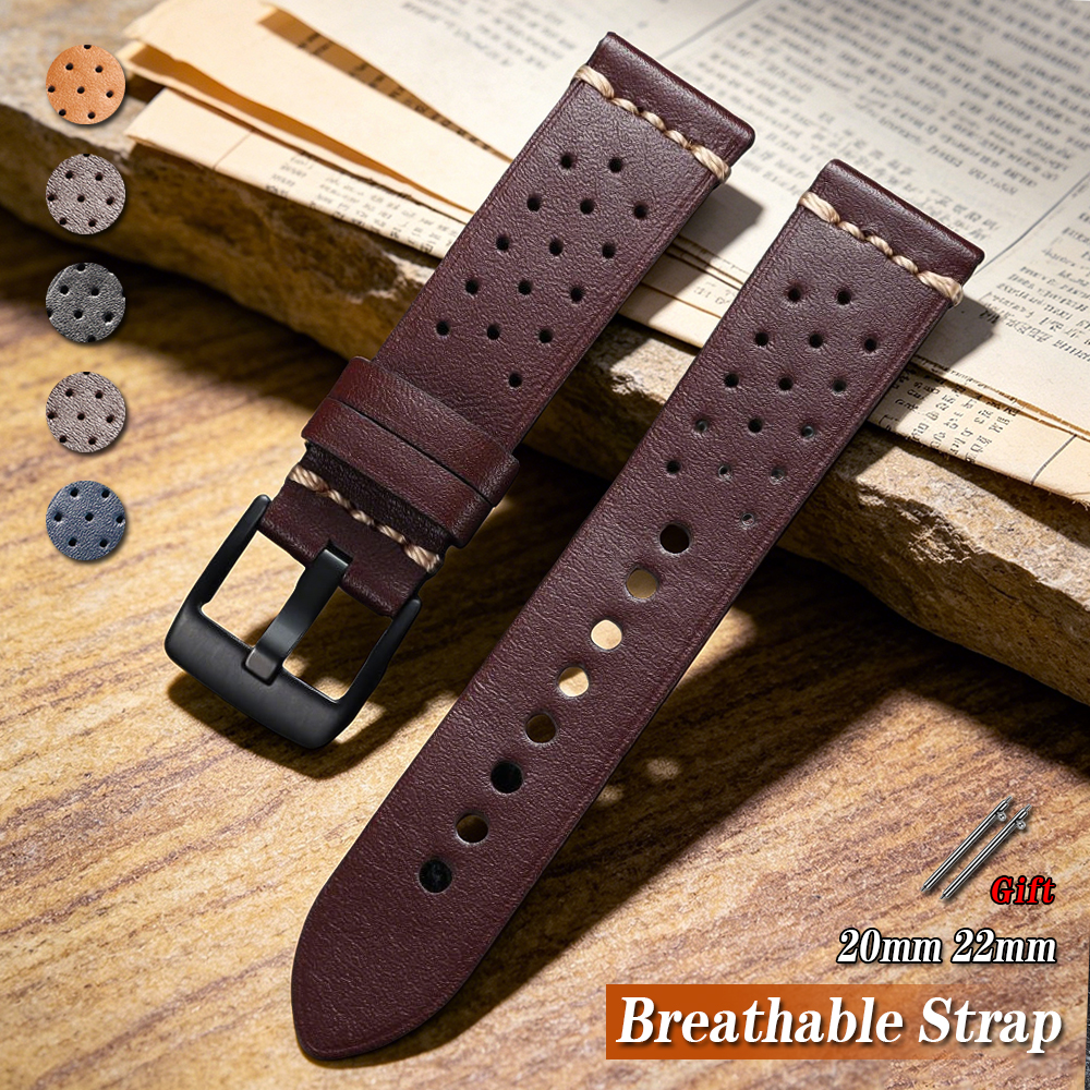 Vintage Cowhide Watch Strap 20 - Smartwatch Vintage Watches For Women avis et prix