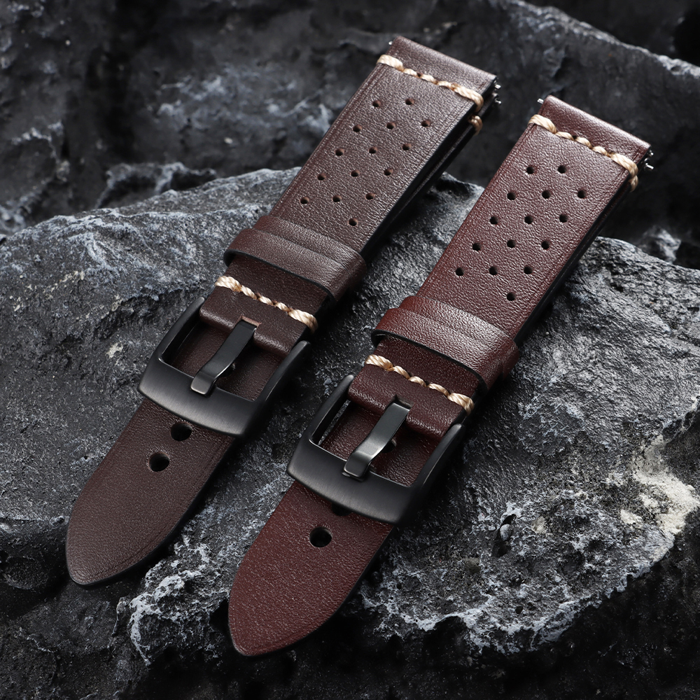 Vintage Cowhide Watch Strap 20 - Smartwatch Vintage Watches For Women avis et prix