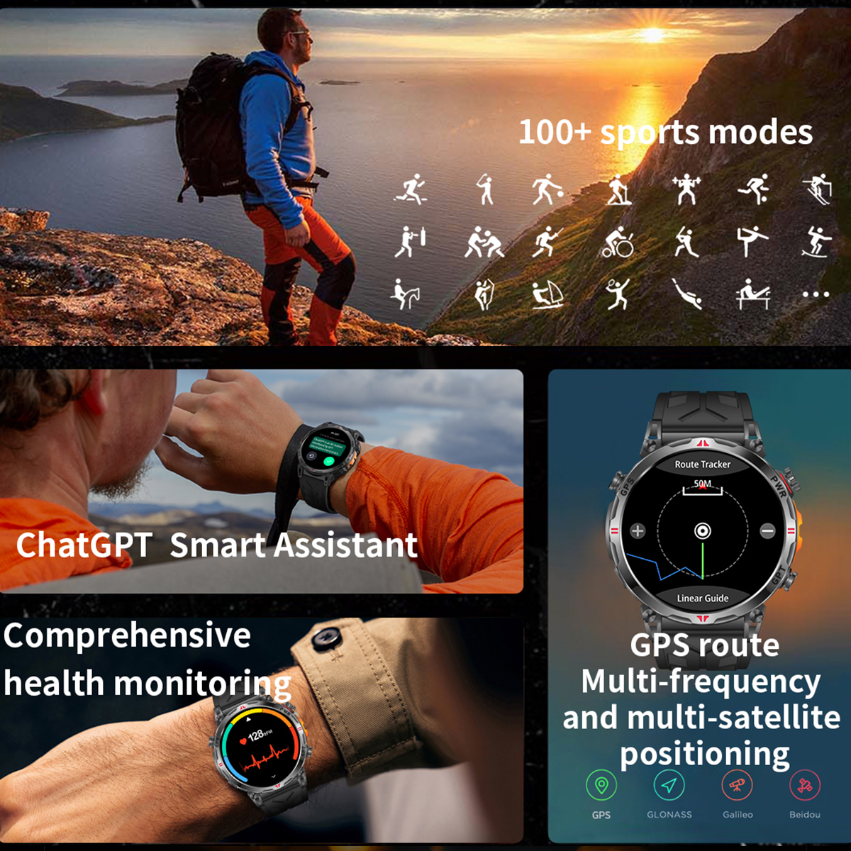 VWAR Oudtoor GPS Smart Watch B - Watch Vs Amazfit avis et prix