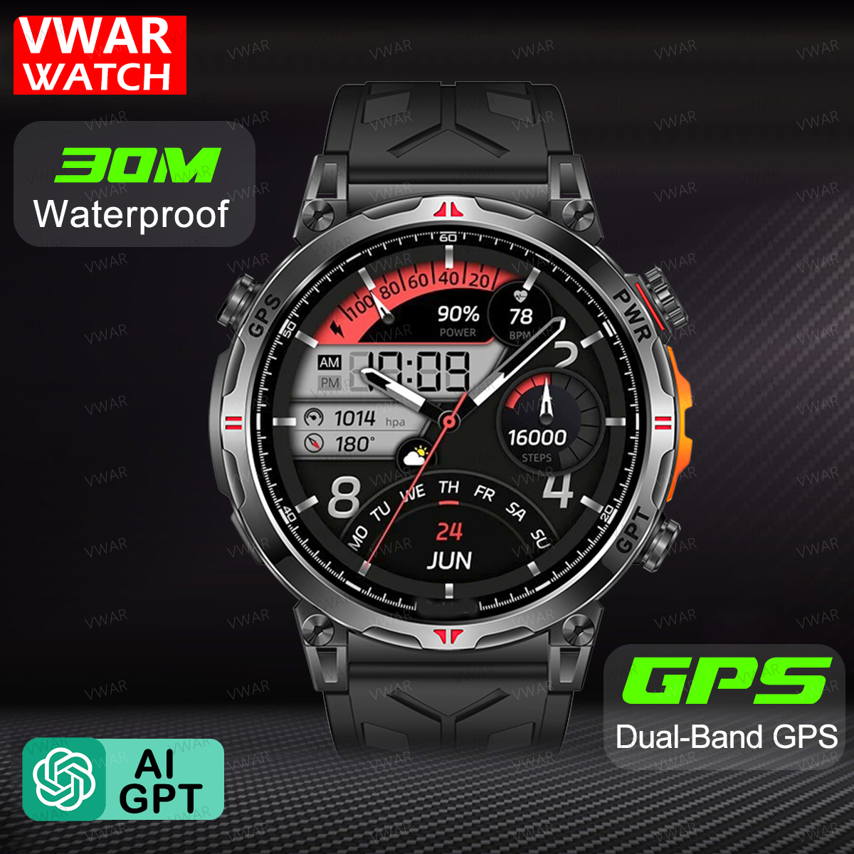 VWAR Air5 Ultra GPS Smartwatch - Watch Vs Amazfit avis et prix