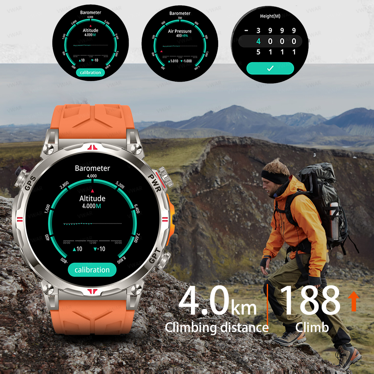 VWAR Air5 Ultra GPS Smartwatch - Watch Vs Amazfit avis et prix