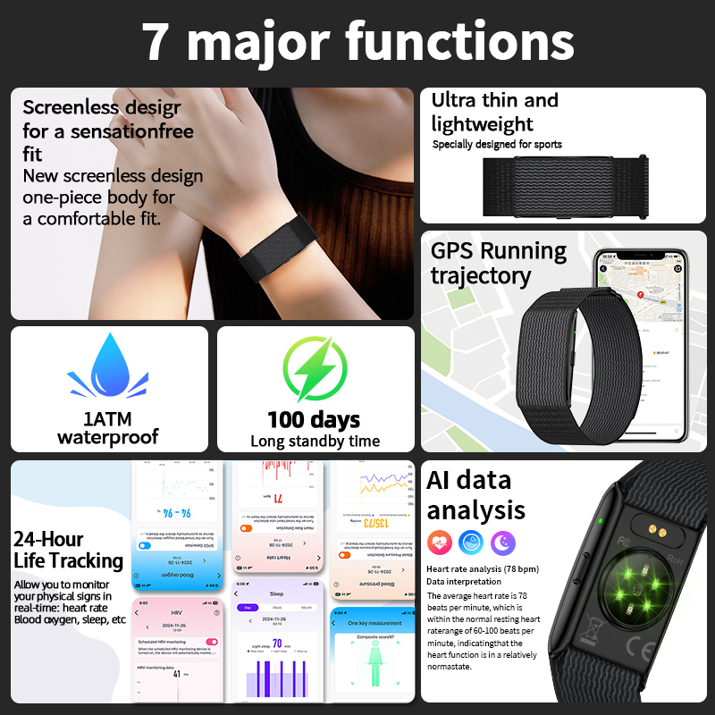LIGE NO Screen Smart Wristband - Smartwatch Health Watches For Men avis et prix