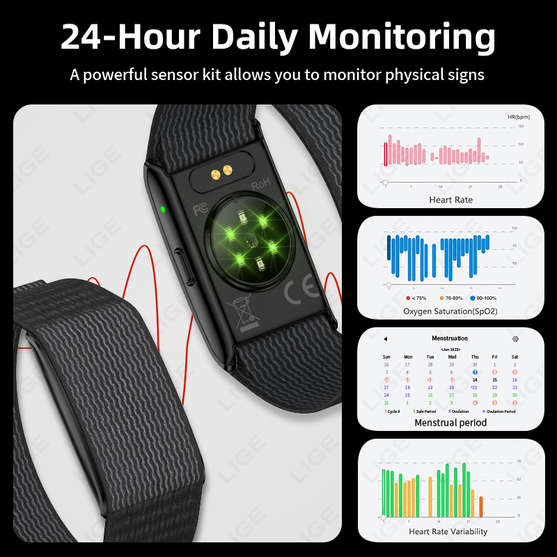 LIGE NO Screen Smart Wristband - Smartwatch Health Watches For Men avis et prix