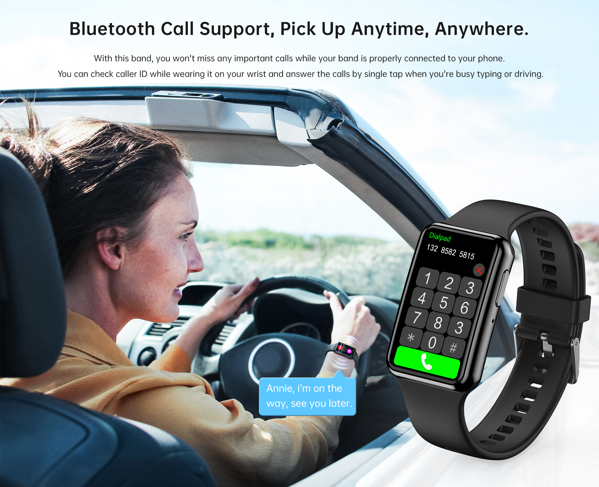 1.47 Inch BT Call Smart Band H - Watch Smartwatch avis et prix