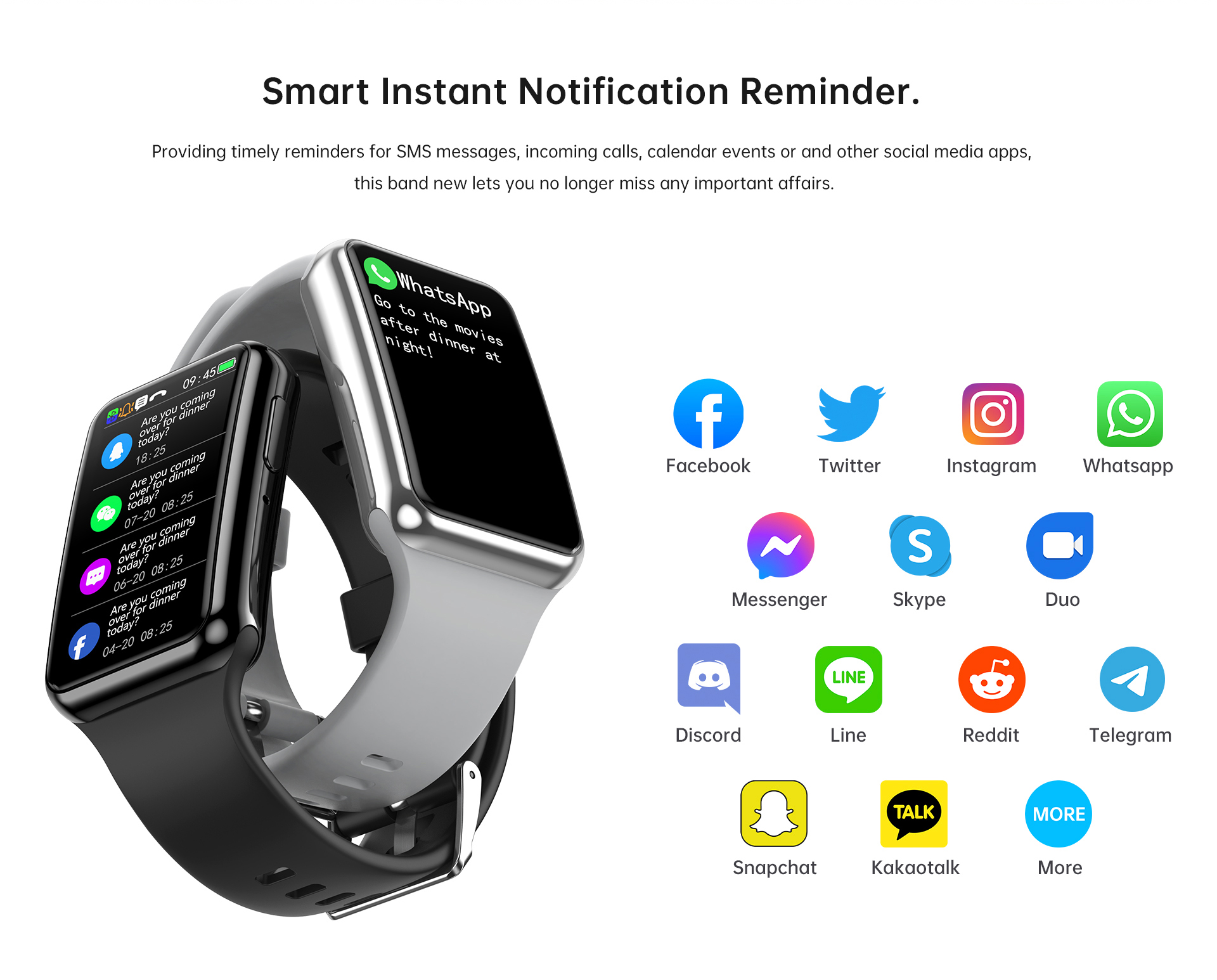 1.47 Inch BT Call Smart Band H - Watch Smartwatch avis et prix