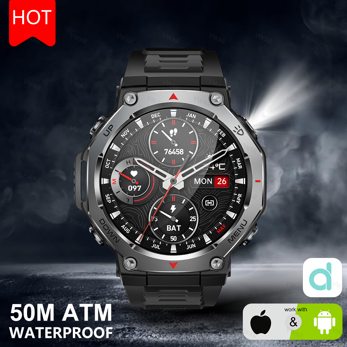 2025 New For Xiaomi Military G - Watch Vs Amazfit avis et prix