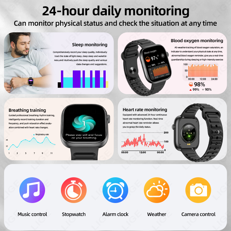 LIGE Smart Watch Man 1.83” HD  - Smartwatch Nothing Watches avis et prix