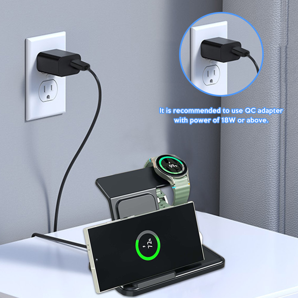 3 in 1 Wireless Charger Stand  - Watches Smartwatch Samsung avis et prix